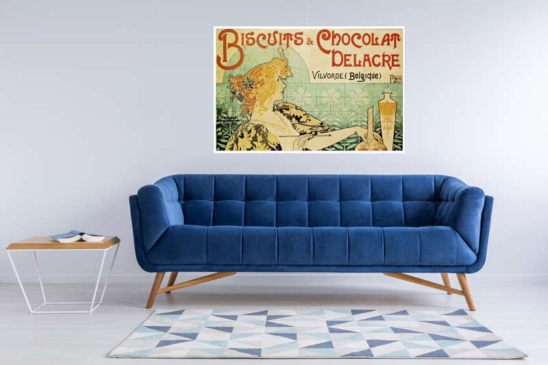 Biscuits & Chocolat Delacre by Henri Privat-Livemont - Art Nouveau Poster