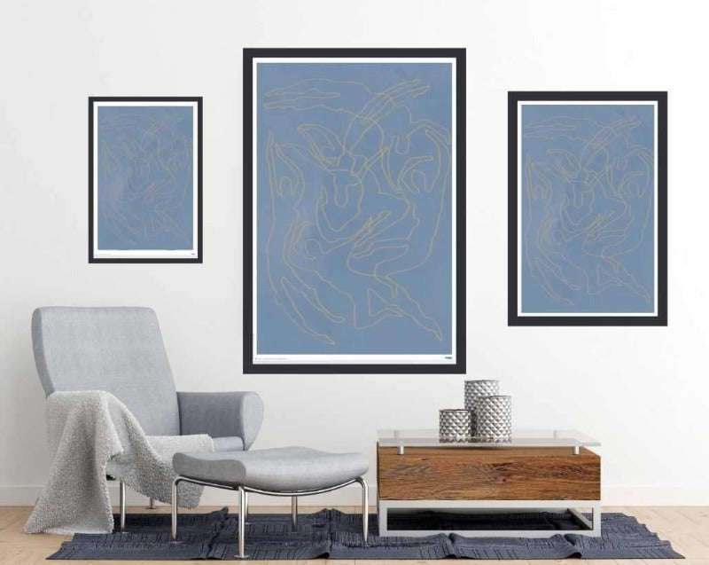 Blue Swimmers - Art Poster