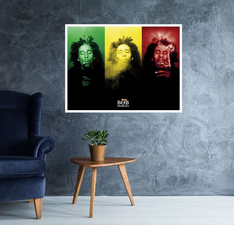 Bob Marley - Smoking Rasta Poster