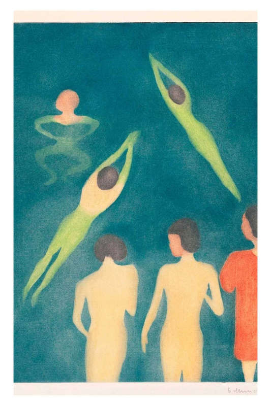Boys Bathing (1896) by Edvard Munch - Art Poster