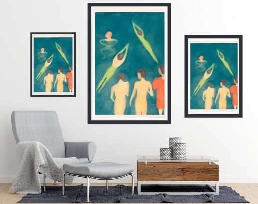 Boys Bathing (1896) by Edvard Munch - Art Poster