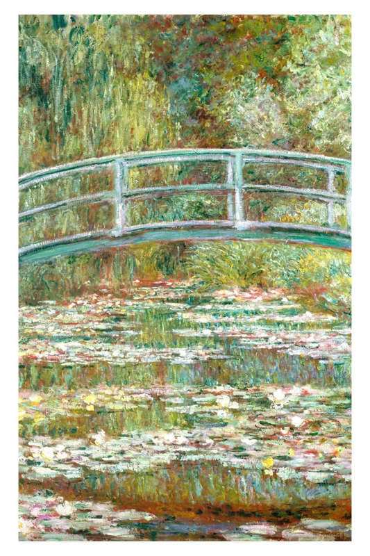 Bridge over a Pond of Water Lilies  by Claude Monet - Art Poster