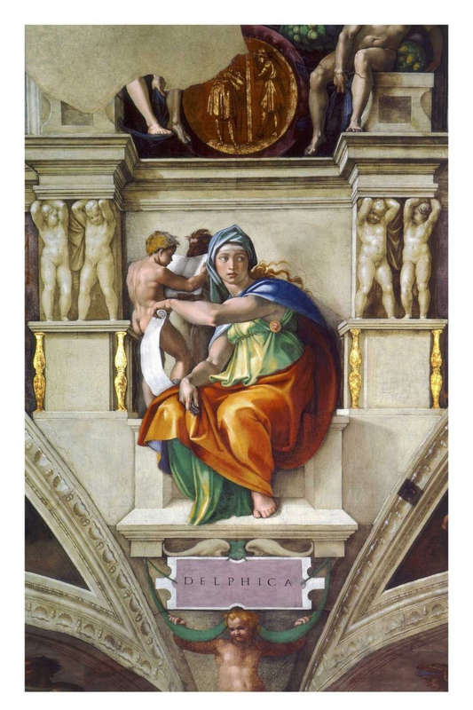Delphic Sibyl by Michelangelo - Art Poster