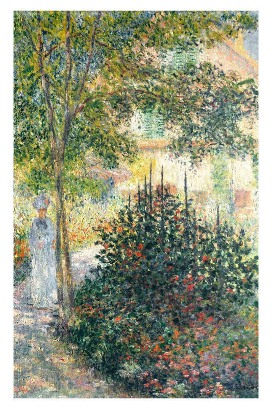 Camille Monet in the Garden at Argenteuil (1876) by Claude Monet - Art Poster