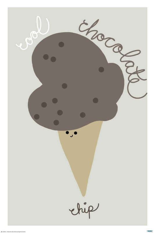 Chocolate Chip Ice cream - Art Poster