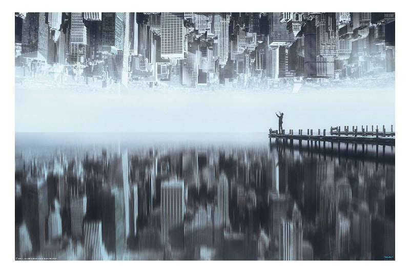 City of Mirror by Terry F - Surrealism Art Poster