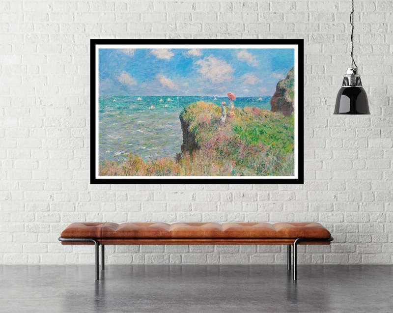Cliff Walk at Pourville (1882) by Claude Monet - Art Poster