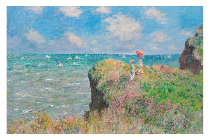 Cliff Walk at Pourville (1882) by Claude Monet - Art Poster