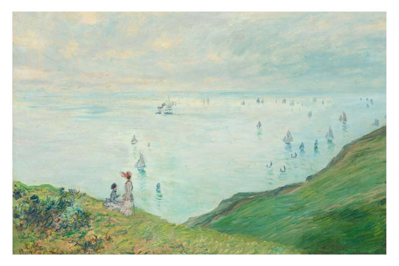 Cliffs at Pourville (1882) by Claude Monet - Art Poster