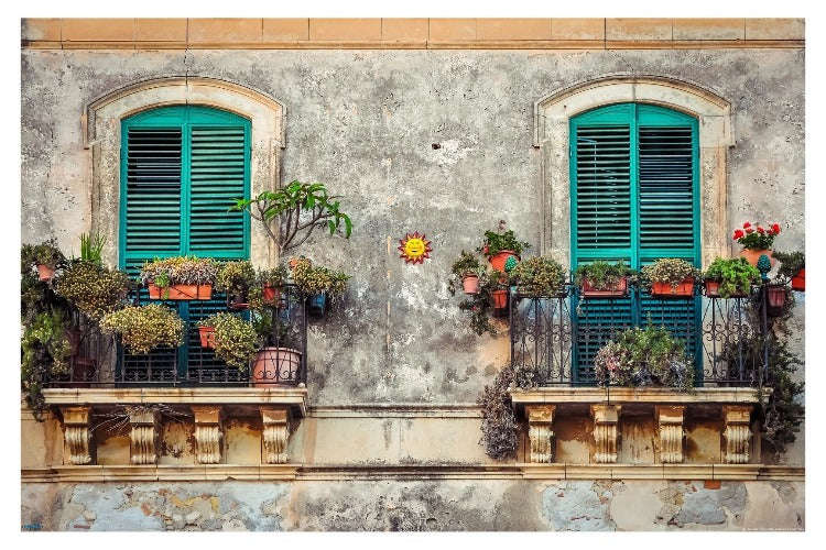 Balconies in Cuba Poster