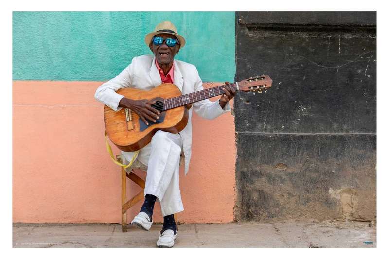 Cuban Guitarist by Joan Gil Raga Photography Poster 2021