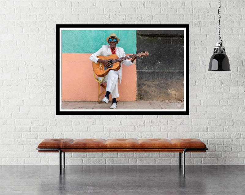 Cuban Guitarist by Joan Gil Raga Photography Poster 2021