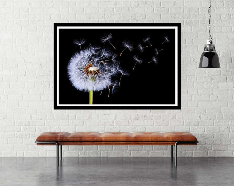 Dandelion Blowing by Bess Hamiti - Nature Photography Poster