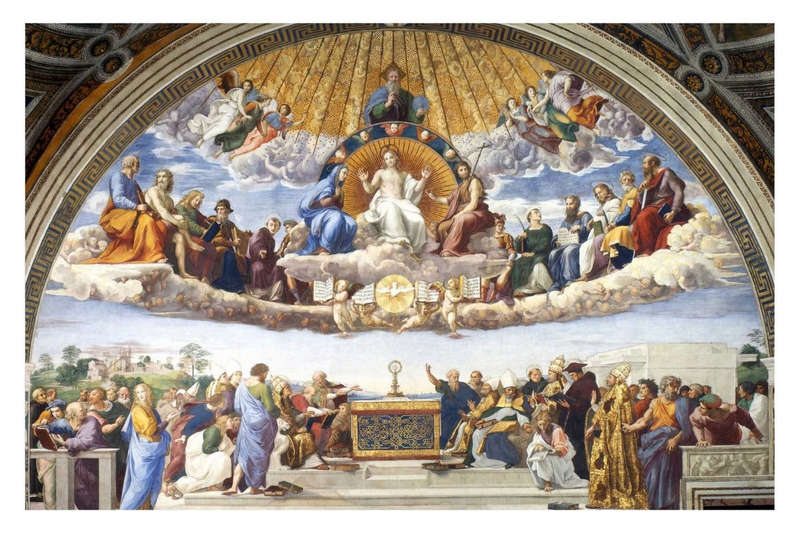 Disputation of the Holy Sacrament by Raphael - Art Poster