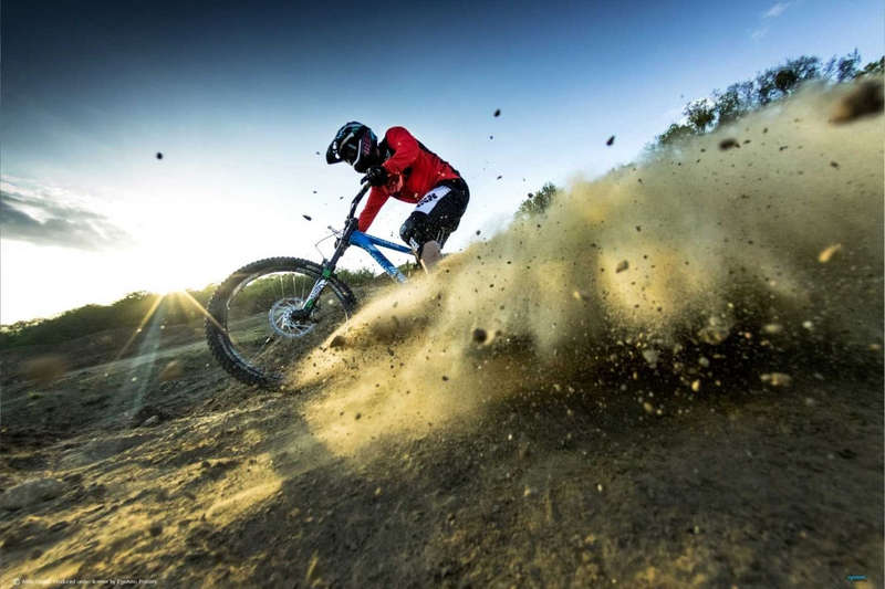 Downhill by Attila Szabo - Mountain Biking Poster