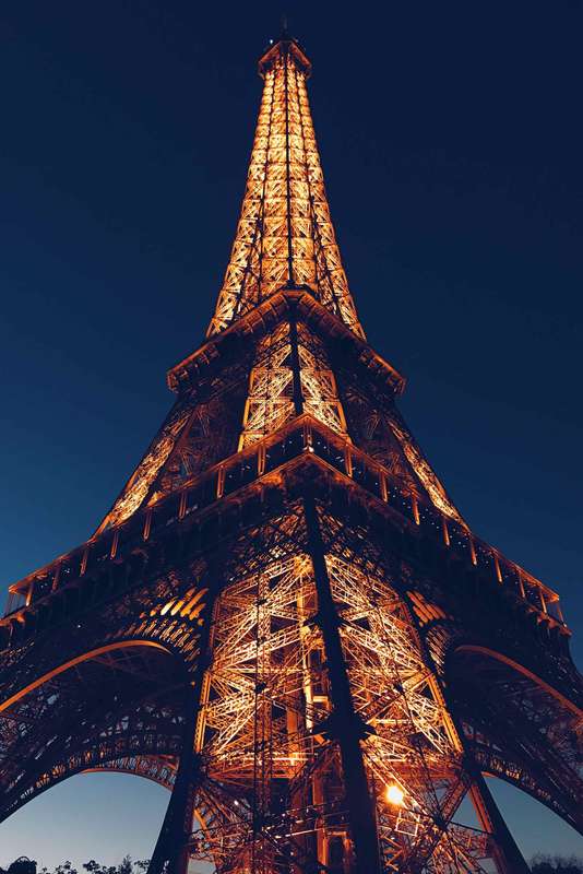 Eiffel Tower at Night Poster