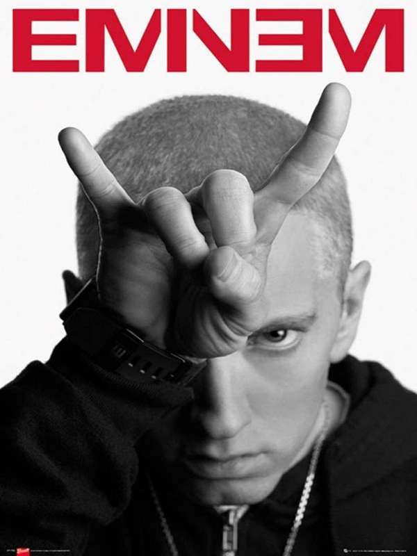 Eminem Horns Pose Poster