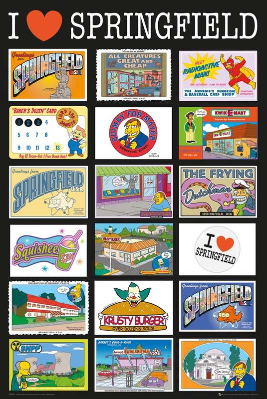 The Simpsons Postcards - Poster