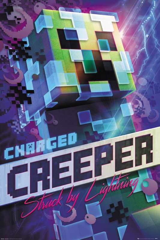 Minecraft - Charged Creeper Gaming Poster