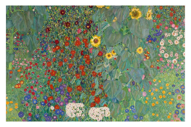Farm Garden with Sunflowers (1907) by Gustav Klimt - Art Poster