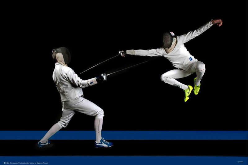 Fencing by Hilde Ghesquiere - Sport Poster