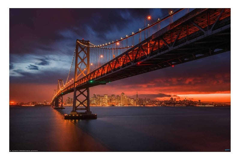 Fire over San Francisco by Toby Harriman - Travel Poster