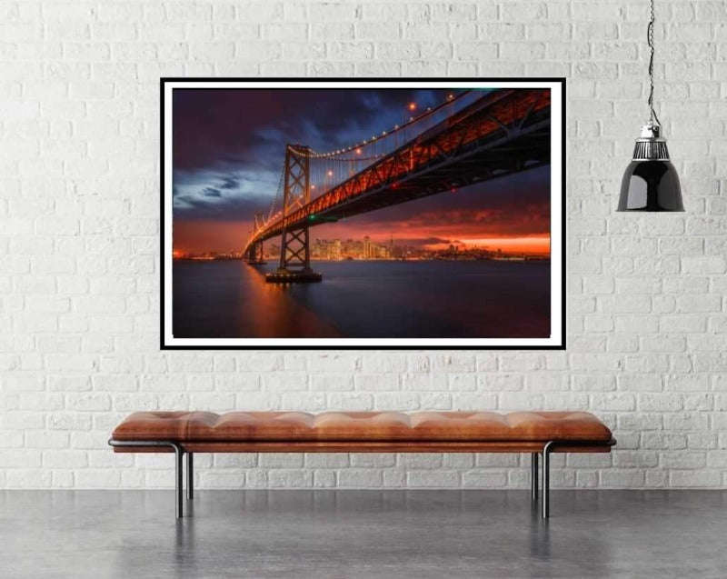 Fire over San Francisco by Toby Harriman - Travel Poster