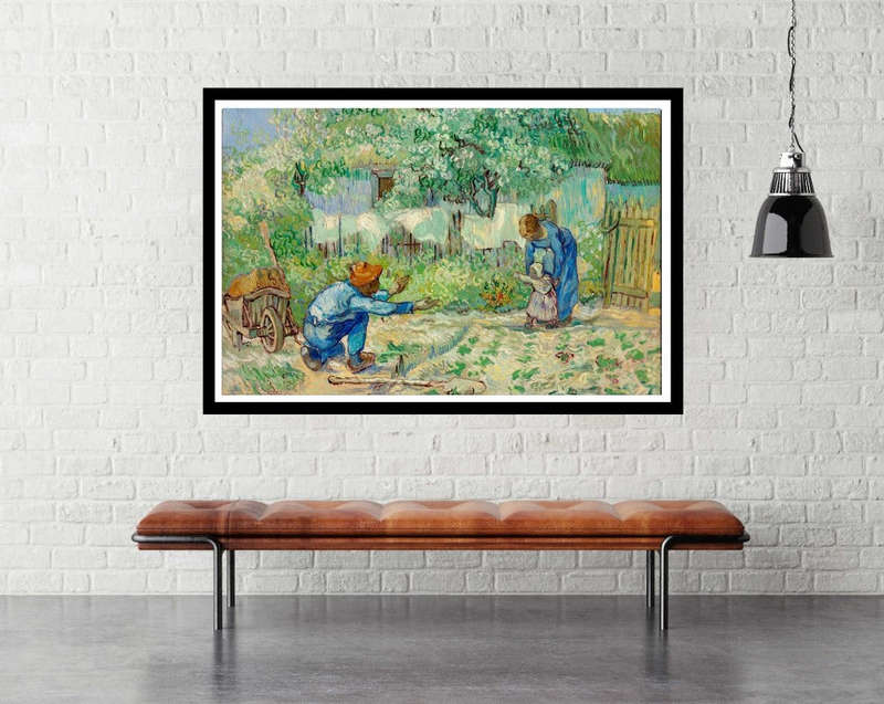 First Steps by Vincent van Gogh - Art Poster