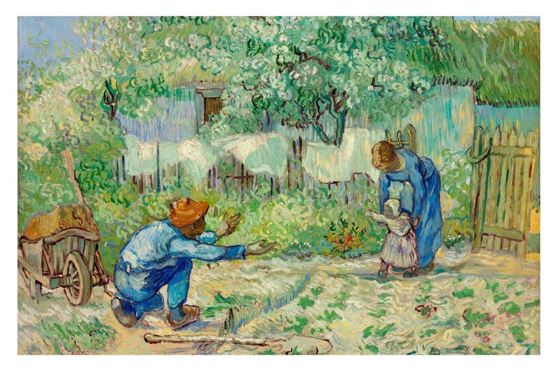 First Steps by Vincent van Gogh - Art Poster