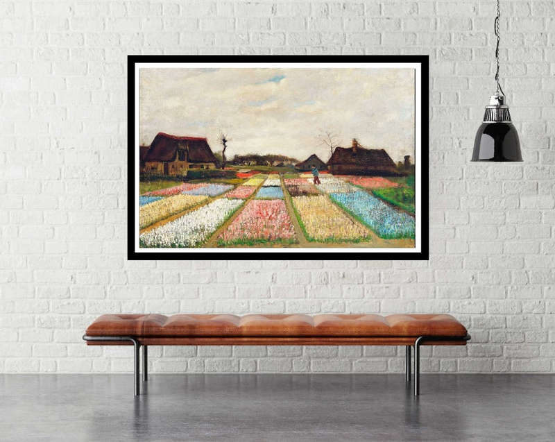 Flower Beds in Holland by Vincent van Gogh - Art poster