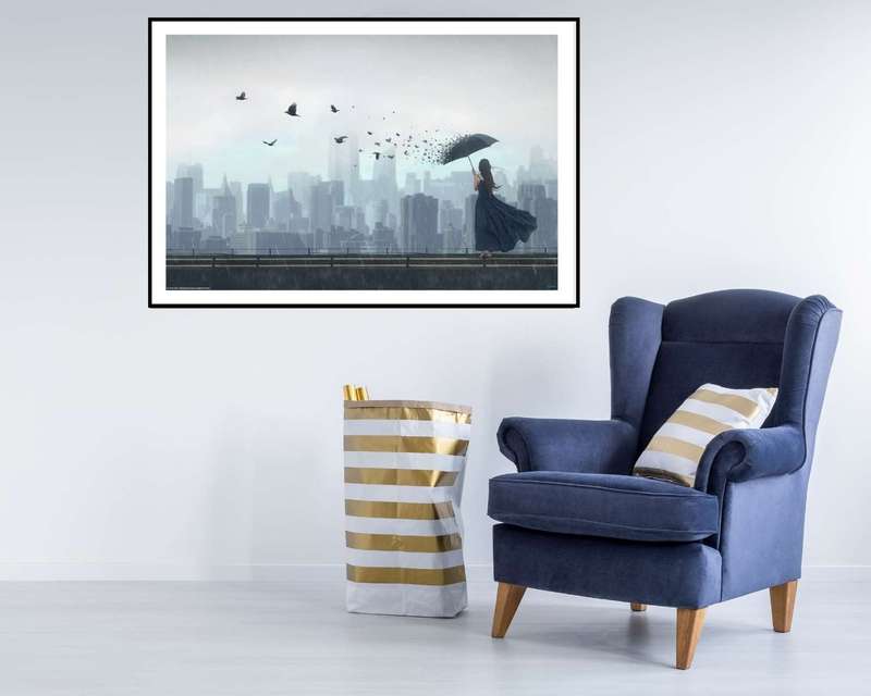 Fly Away by Terry F - Surrealism Art Poster