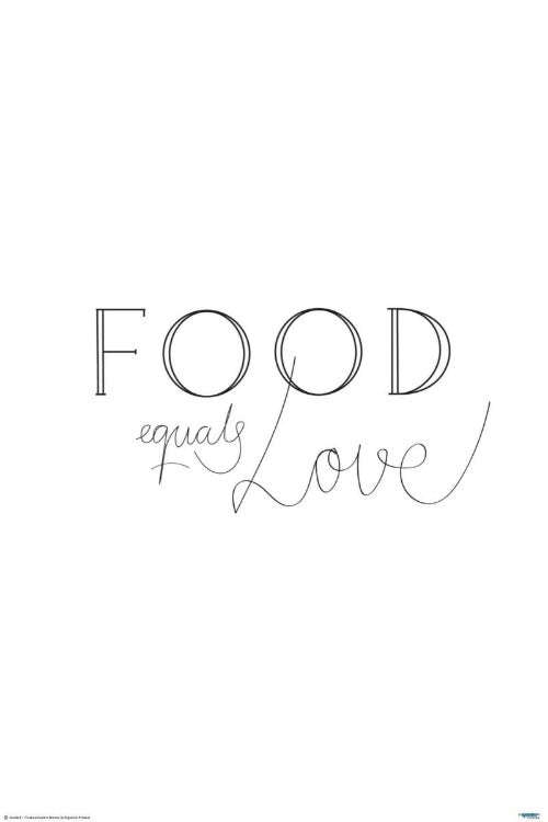 Food equals Love - Typography Art  Poster