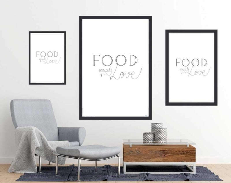 Food equals Love - Typography Art  Poster
