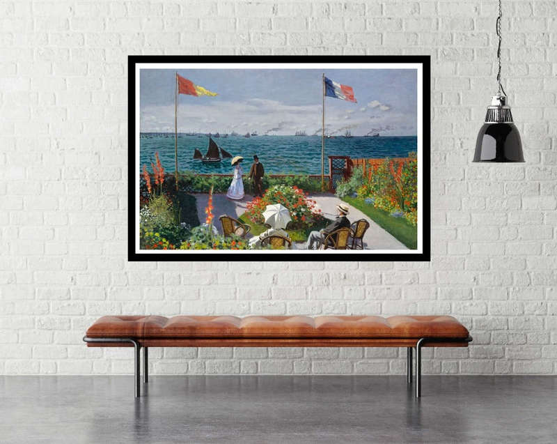 Garden at Sainte-Adresse by Claude Monet - Art Poster