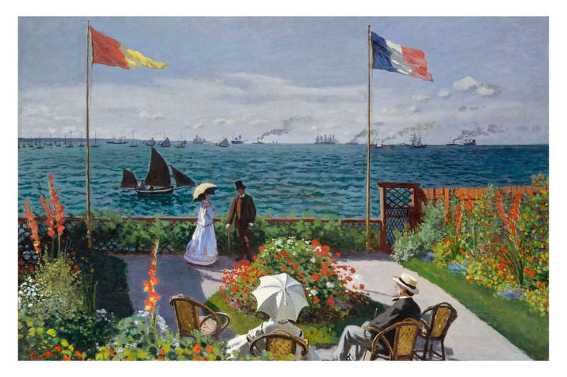 Garden at Sainte-Adresse by Claude Monet - Art Poster