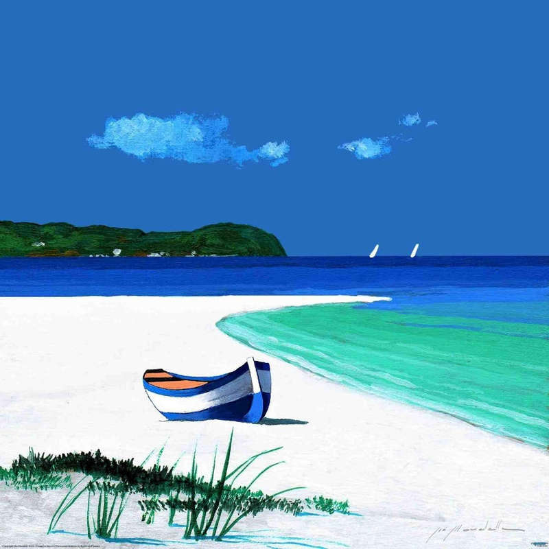 Gio Mondelli - Barca in riva al mare Art Print