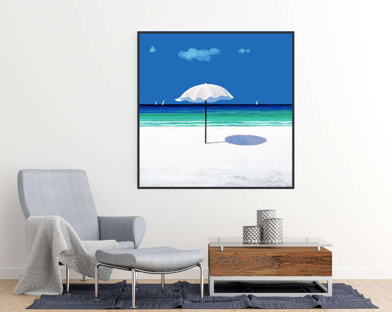 Gio Mondelli - Ombrellino nel blu Art Print