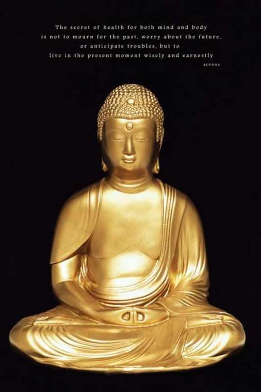 Gold Buddha Quote Poster