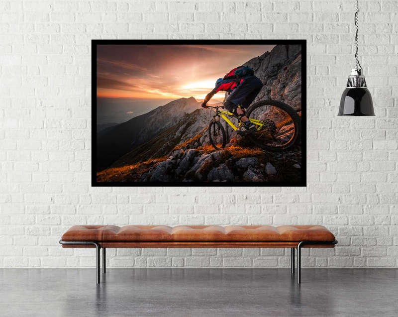 Golden Hour High Alpine Ride by Sandi Bertoncelj - Mountain Bike Poster