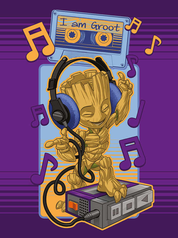 Guardians of the Galaxy - Groot Cassette Poster