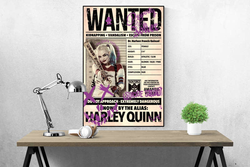 Suicide Squad - WANTED - Harley Quinn - Poster