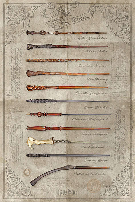 Harry Potter Wands Poster