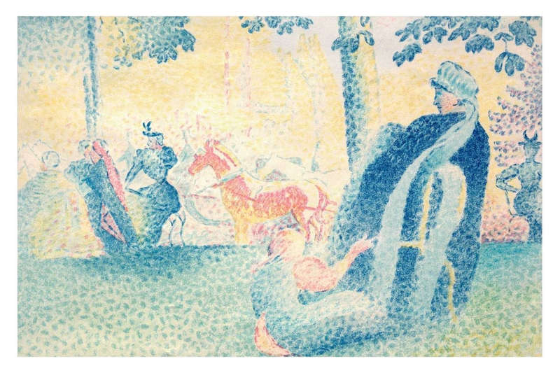 In the Park by Henri Edmond Cross- Art Poster