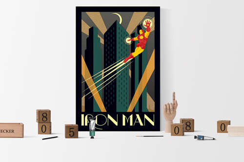 Iron Man - Art Deco Poster