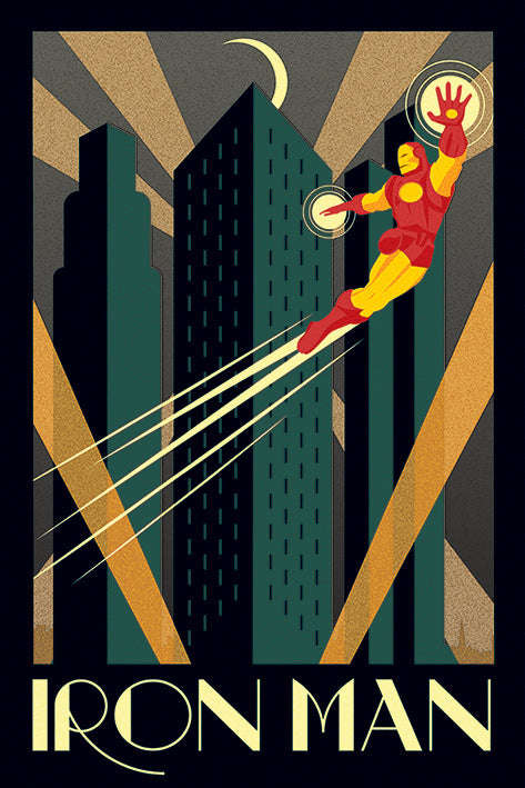 Iron Man - Art Deco Poster