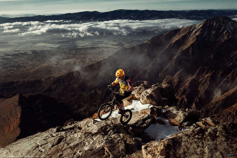 Jan Kocis on mountain by Martin Krystynek Qep - BMX Sport Poster