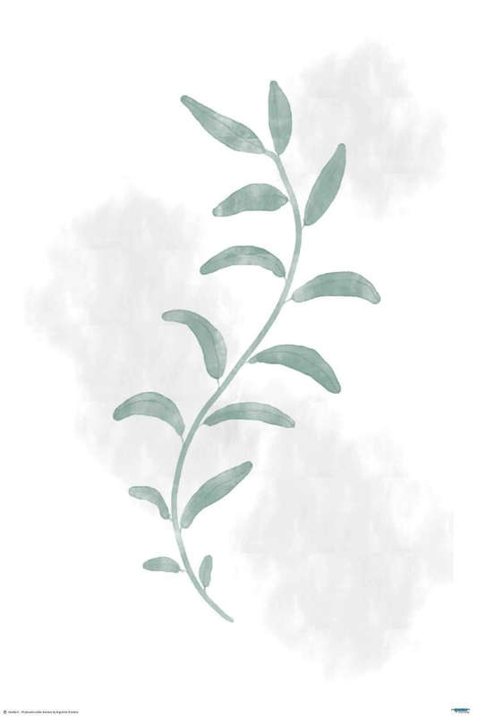 Jazzy Leaves - Water colour Art Poster