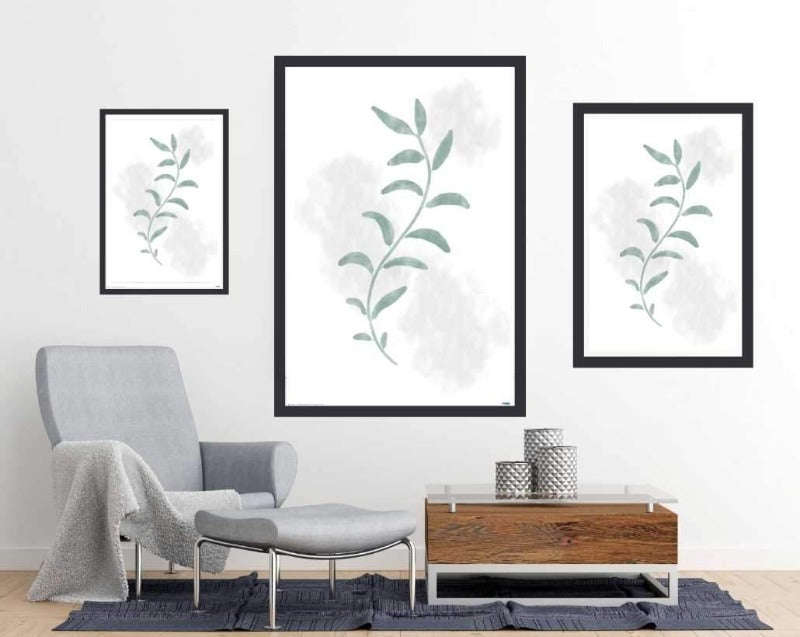Jazzy Leaves - Water colour Art Poster