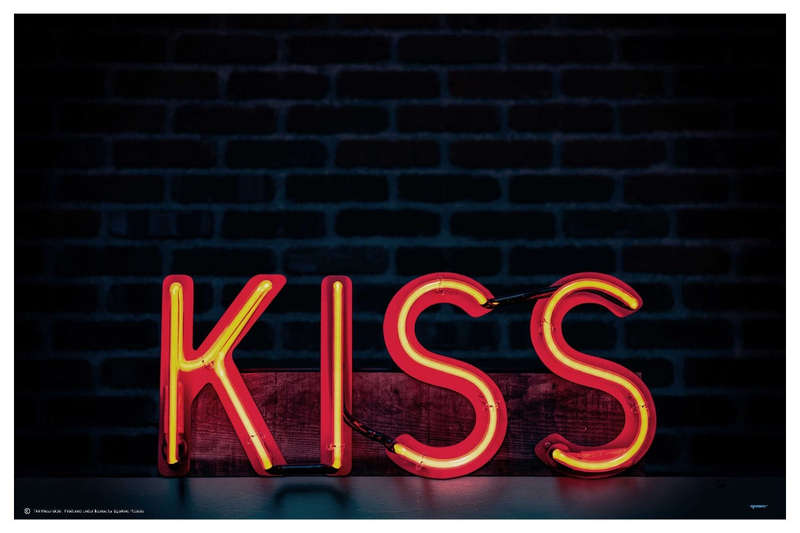 Kiss in Neon by Tim Mossholder - Photography Poster