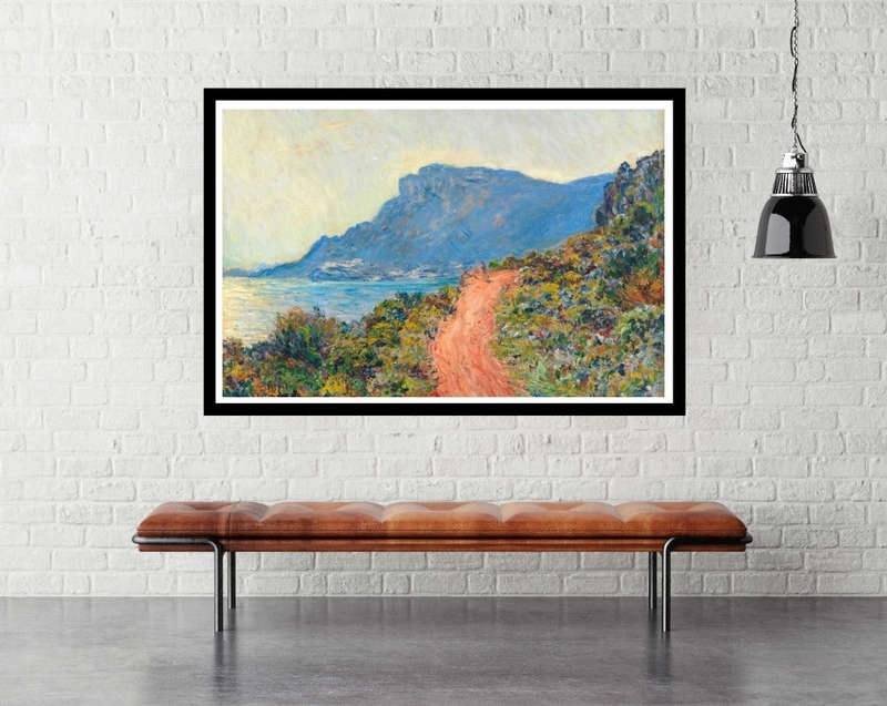 La Corniche near Monaco (1884) by Claude Monet - Art Poster